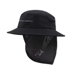 Ocean & Earth Youth Bingin Soft Peak Surf Hat - Black