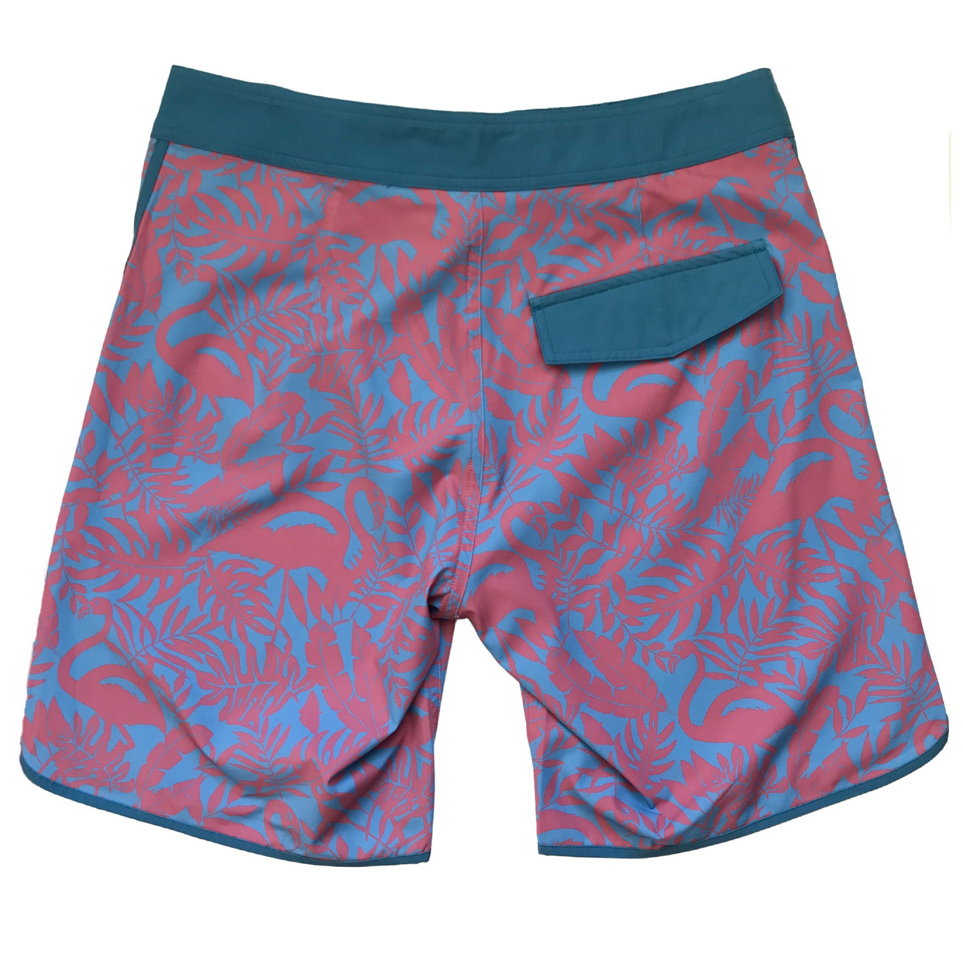 South Beach Boardies Mens Retro Piping Flamingo - Stand Up Surf Shop